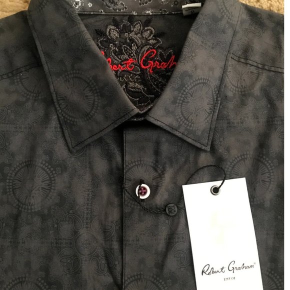 ROBERT GRAHAM SUTTON ABSTRACT LONG SLEEVE BUTTON SHIRT CLASSIC FIT $198 - Picture 6 of 14